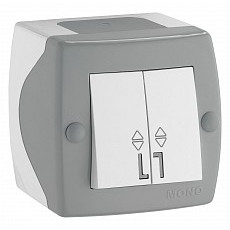 Выключатель проходной двухклавишный mono electric octans ip20 104-020001-111
